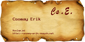Csomay Erik névjegykártya